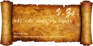 Vörösváry Zsolt névjegykártya